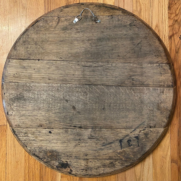 Navy Engraved Reclaimed Bourbon Barrel Head